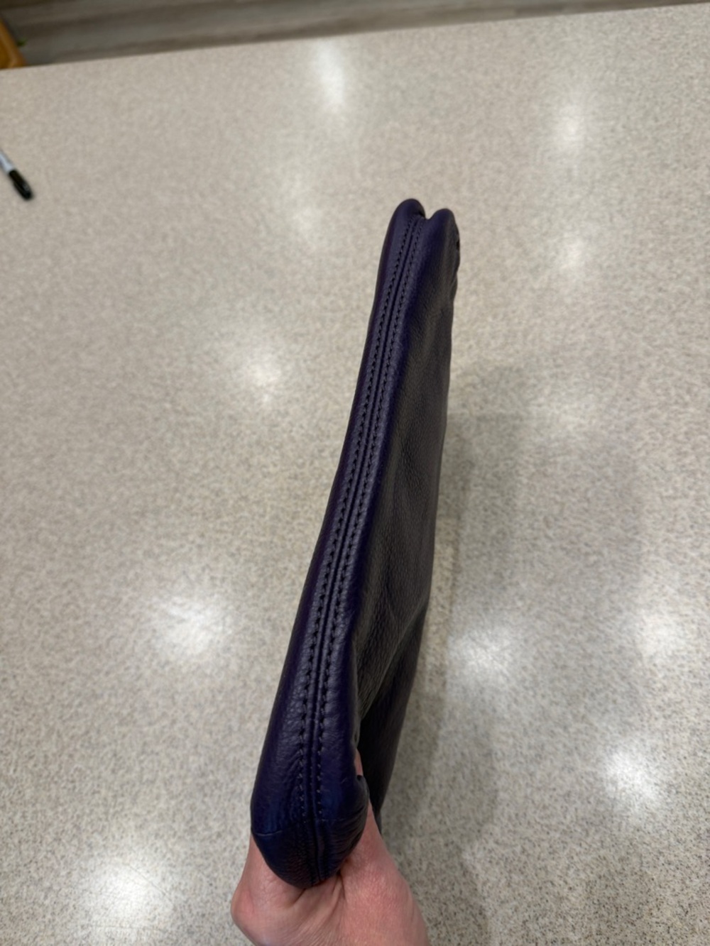 Michael Kors purple Berkeley Leather hand Clutch - Picture 13 of 15